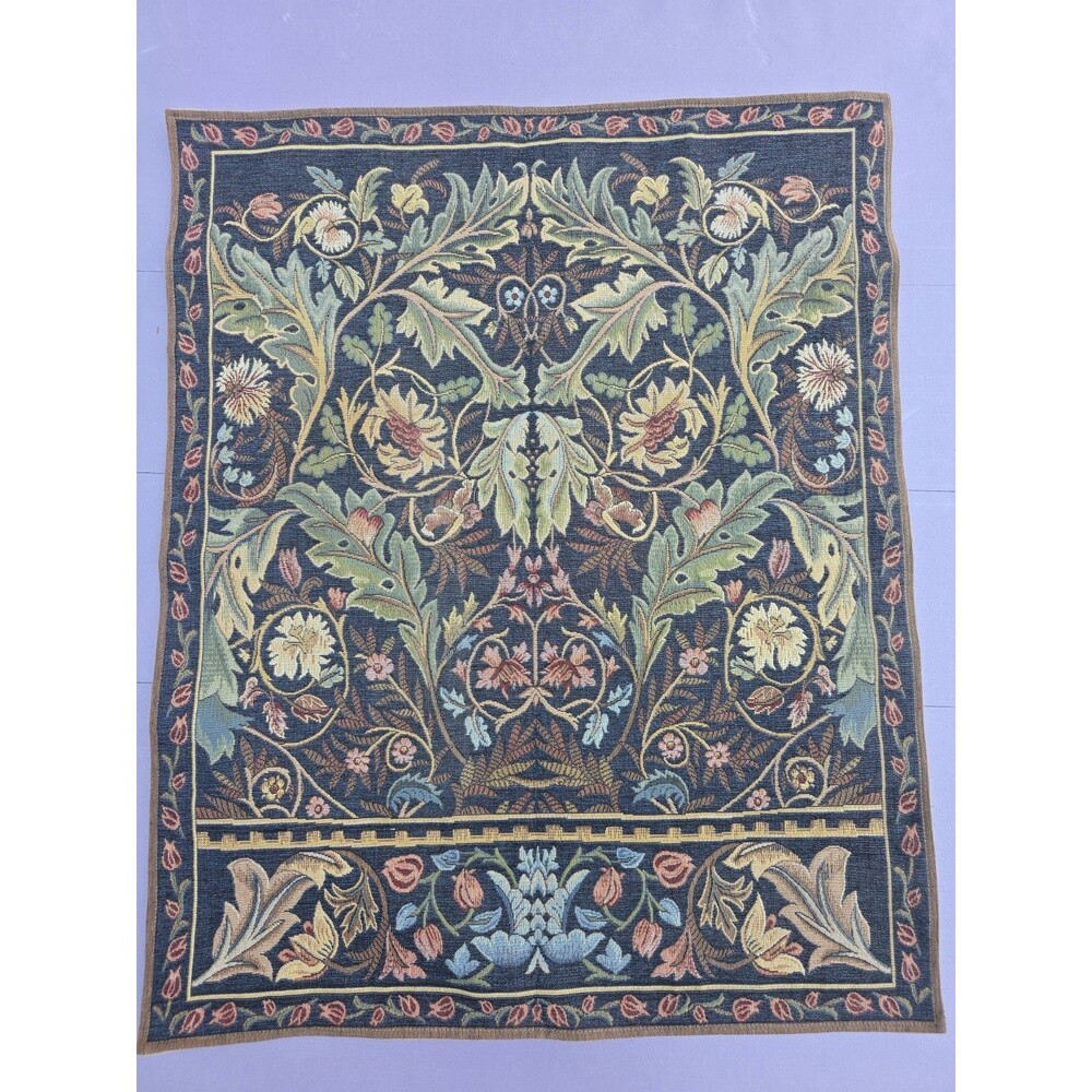 William Morris Acanthus Tapestry Wall Hanging Jacquard Made in France 35.5x28.4